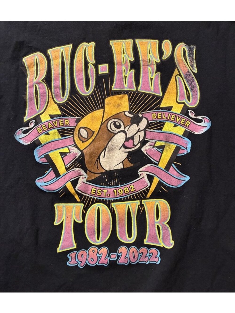 Music Tee Shirt XXL Graphic style VTG 1982-2022 Beaver Believer Black VTG Style